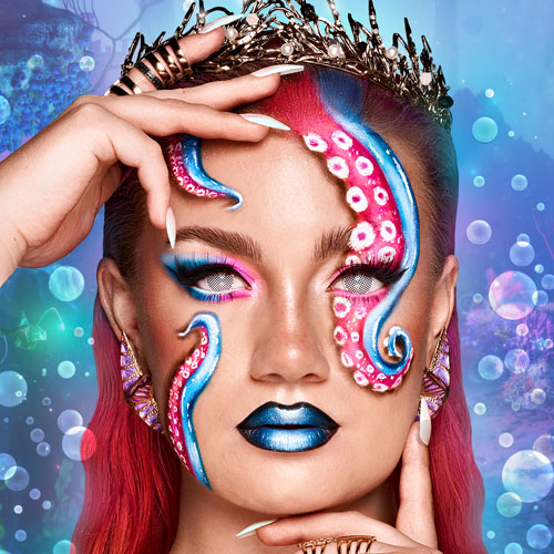 Maquillajes de Halloween originales: reina de los mares