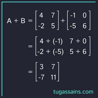 Contoh Soal Penjumlahan Matriks 2x2