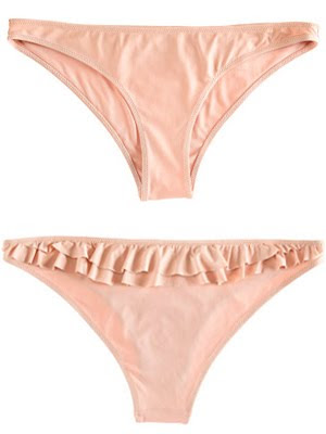 Hátul fodros elöl sima bikini alsó - H&M 2012 kollekcióból