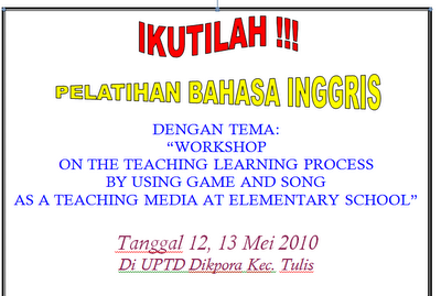 Workshop For English teacher at elementary school
