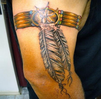 Feather tattoos  most commonly Native American designs