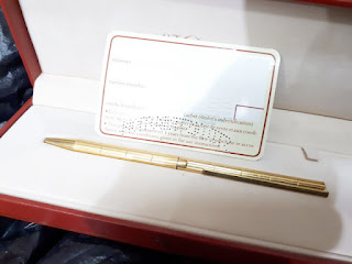 Pulpen Mewah S.T. Dupont Seri 5D4NF56 18k Gold Plated Original With Dupont Red Box