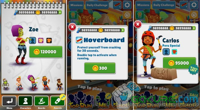 Subway Surfers Mod APK v1.68.1 Update 2017 (Mod Coin + Key) Free