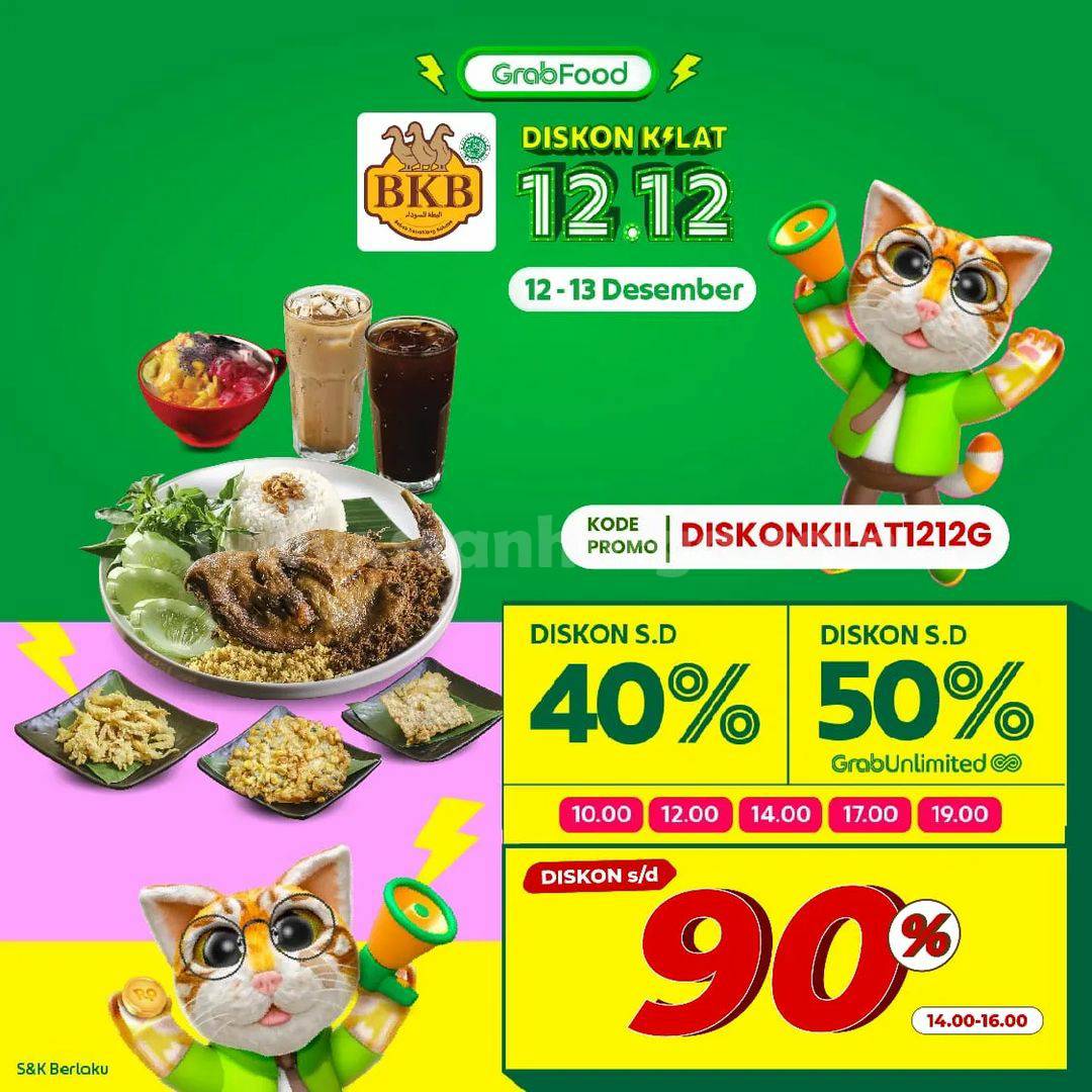 PROMO BEBEK BKB 12.12 – DISKON KILAT 90% VIA GRABFOOD