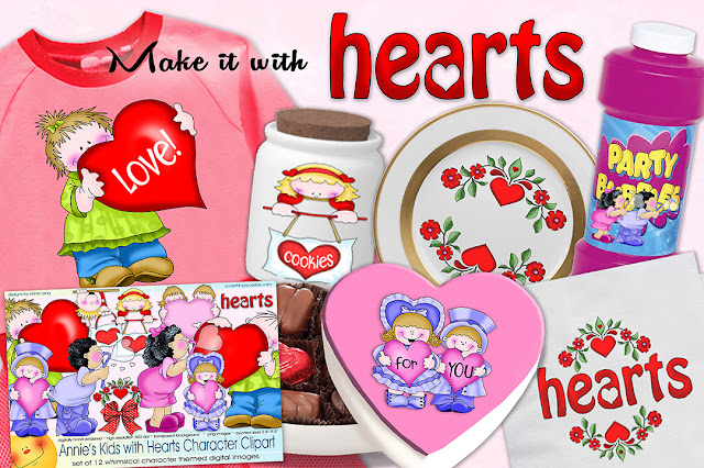 Annie Lang's Kids With Heart clipart character collection because Annie Things Possible with handcrafted Love!