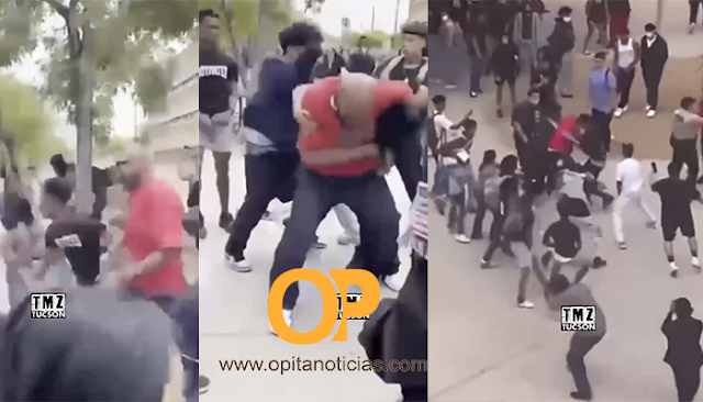 Papá se enfrento y golpeó a estudiantes que le hacían bullying a su hijo.