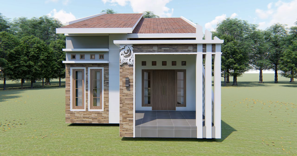 Desain dan Denah  Rumah  Ukuran 7  x  18 9  M dengan 3  Kamar  