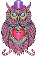 Draw Yonni-Gagarine : Owl Heart Hat