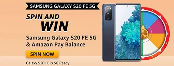 Samsung Galaxy S20 FE 5G Spin and Win