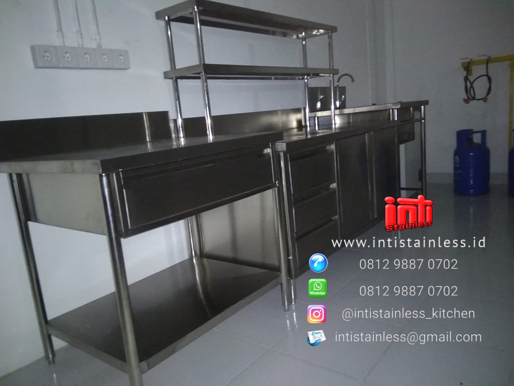 Jual Meja  cabinet meja  penyimpanan kitchen set stainless  