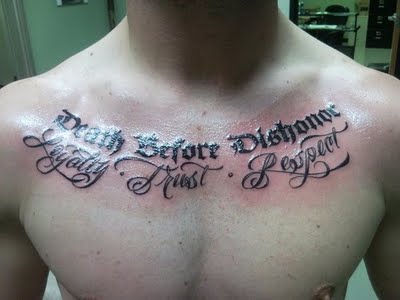 Tattoos Quotes  Death on Death Before Doshonor Makes This A Fantastic Military Tattoo