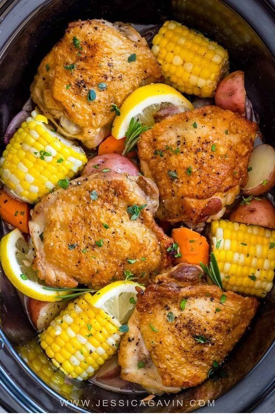 Slow Cooker Chicken Thighs