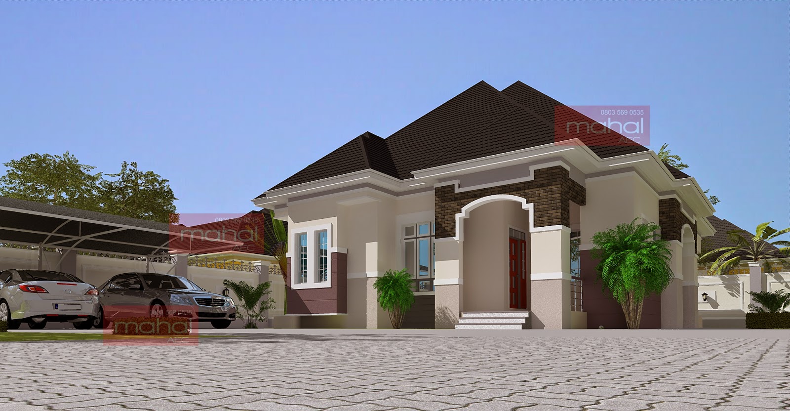 Contemporary Nigerian Residential Architecture 3 bedroom 