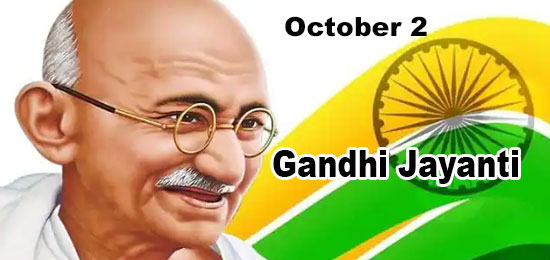 Gandhi Jayanti & International Day of Non-violence - 2 October
