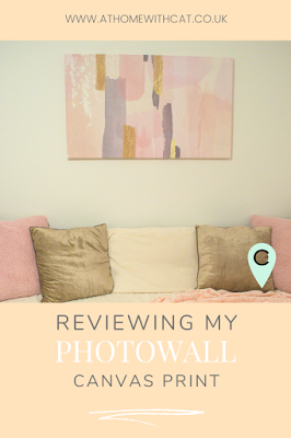 Pinterest Graphic - Photowall Pink & Gold Canvas Print Review