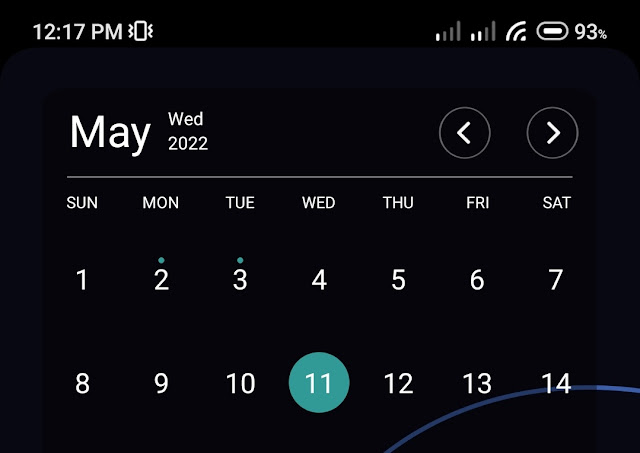 Cara menampilkan kalender bulan di menu utama / home screen HP android xiaomi