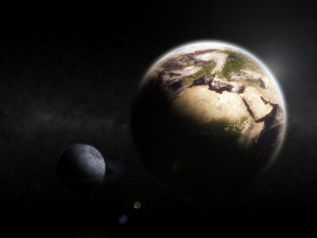 Free Wallpapers for Desktop: Earth & Moon