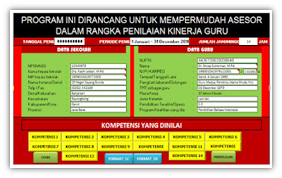 APLIKASI PKG 2017 TERBARU REKOMENDASI ASESOR FORMAT EXCEL