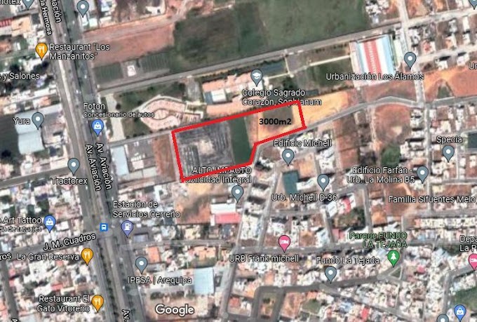Vendo Terreno en Av Aviacion - Cerro Colorado