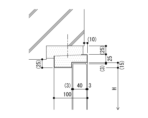 4-21-1　標準型建具枠（鋼製建具）断面