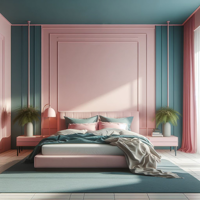 Furniture Pink and Teal Bedroom