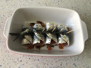 Sardinas antes del horno