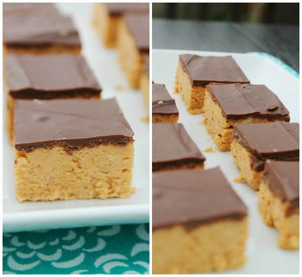 Peanut Butter Ball Bars - all the taste without all the fuss!