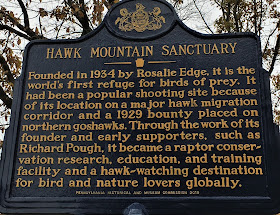 Founded in 1934 by Rosalie Edge, it is the world's first refuge for birds of prey. It had been a popular shooting site because of its location on a major hawk migration corridor and a 1929 bounty placed on northern goshawks. Through the work of its founder and early supporters, such as Richard Pough, it became a raptor conservation research, education, and training facility and a hawk-watching destination for bird and nature lovers globally.