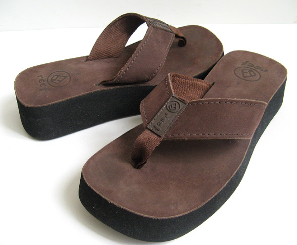 REEF BUTTER BROWN LEATHER BEACH SANDALS WOMENS SIZE 6