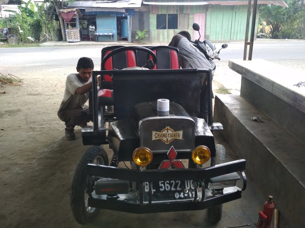 Pria Tidak Tamat SD Ini Mampu Ubah Sepeda Motor Menjadi Mobil Radar Aceh