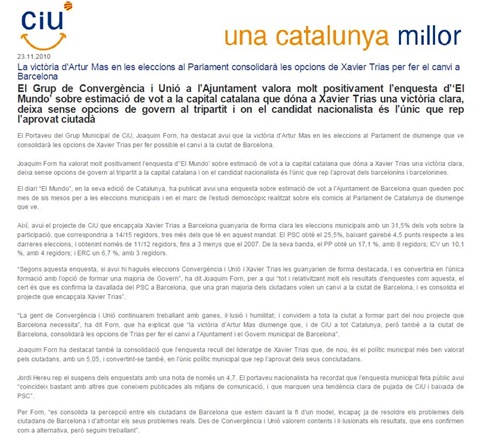 nòta de campanha de CiU