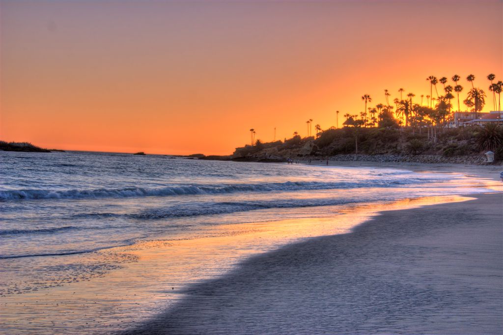 california beach sunset. Laguna Beach at Sunset via