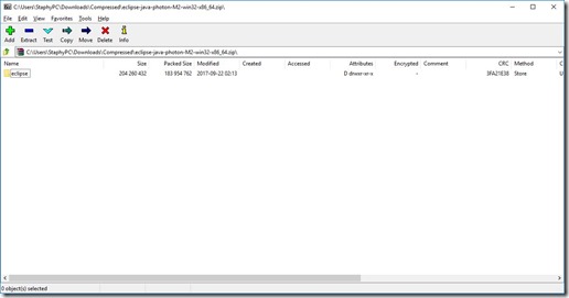 Eclipse archive opened in 7zip