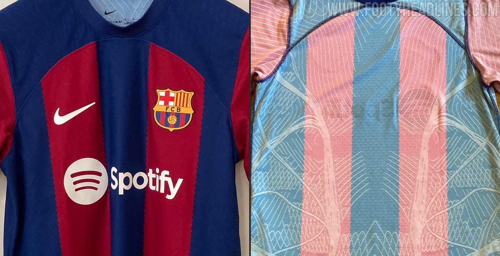 FC Barcelona 23-24 Home Kit - All-New Nike Vaporknit Pattern - Footy