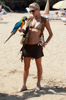 Paris Hilton in the beach