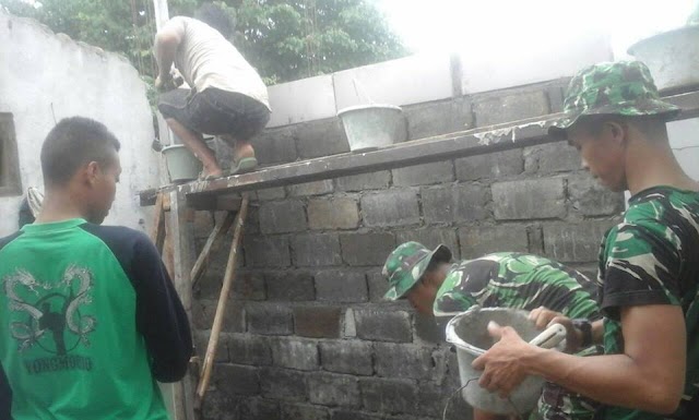 Kegiatan fisik TMMD, Rumah Nurdin di Perlebar