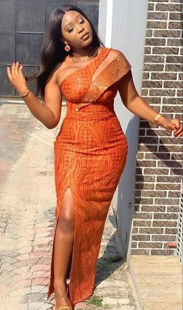 Orange African Dress For Wedding.