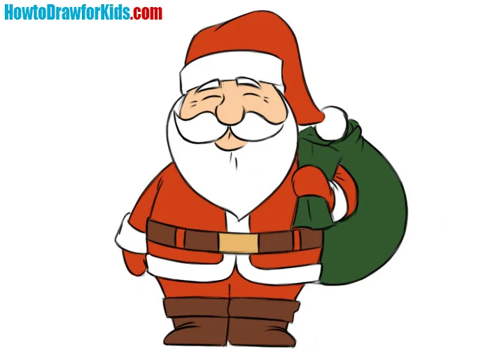 Cách vẽ ông già Noel cho trẻ em