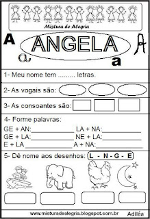 Brincando com o nome Angela