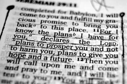 For I Know the Plans Jeremiah 29 11