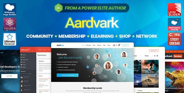 Aardvark v4.26.2 – BuddyPress WordPress Community Template