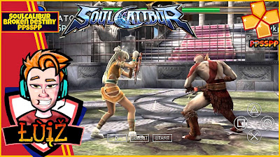 لعبة سولكاليبور القدر المكسور على محاكي ppsspp للأندرويد Soulcalibur Broken Destiny psp بدون فك الضغط