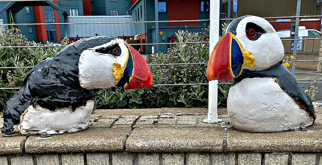 Puffin statues