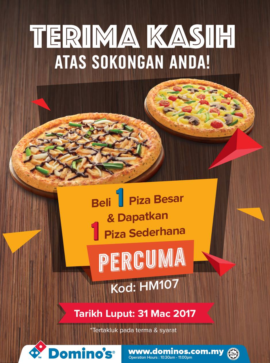 Domino's Pizza Code Free Regular Pizza With Large Pizza ...