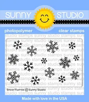 Sunny Studio Stamps: Snow Flurries Mini Snowflake 2x3 Background Stamp Set