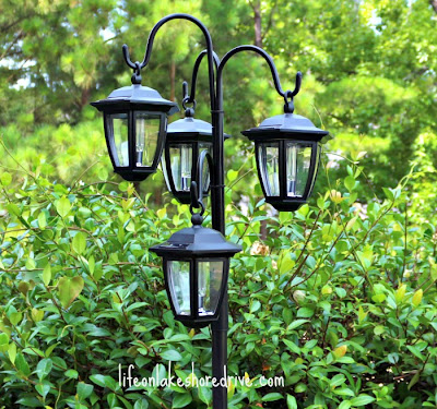 Outdoor DIY Solar Light Lamp Post with Flower Planter 