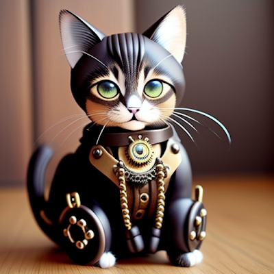 Steampunk Cat Statue 3D amazingwallpapersa blogspot com (18)