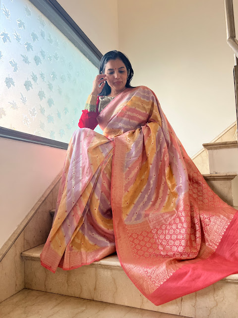 Multicolour pastel Rangkaat saree