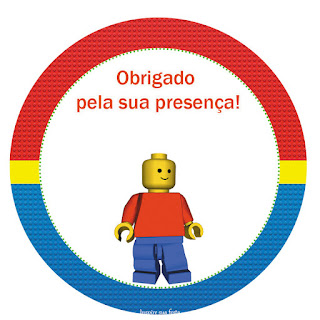 Toppers o Etiquetas de Fiesta de Lego para imprimir gratis.