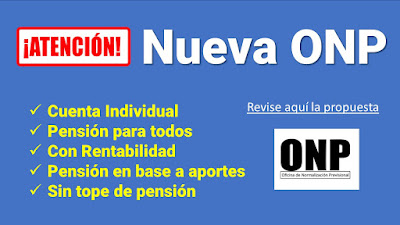 ATENCION Nueva ONP cuenta individual Pension para TODOS Con RENTABILIDAD sin topes